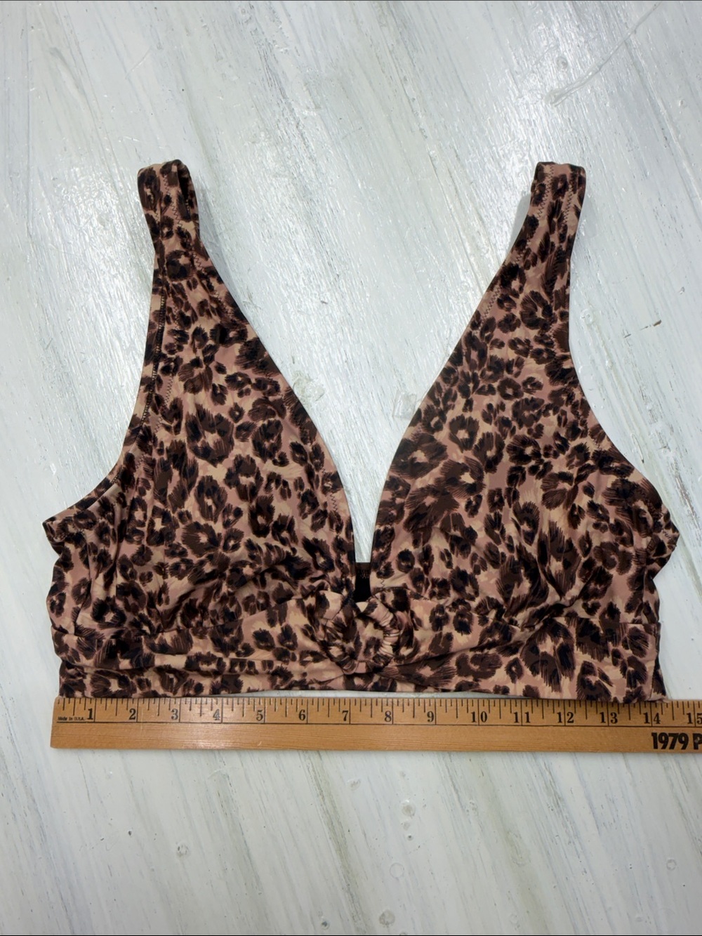 aerie Leopard Print Bikini Top XL & High-Waist Bottoms L - Brown & Black - Picture 8 of 16